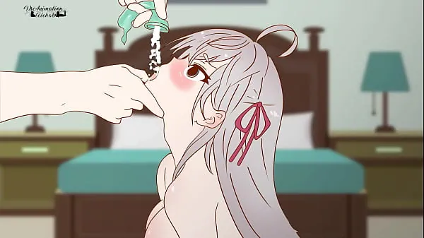 Alya hat das ganze Sperma aus einem Speed-Kondom gesaugt! Alya versteckt manchmal ihre Gefühle in russischem Hentai, Cartoon, Parodie! 2025